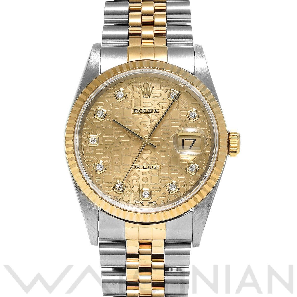 ロレックス デイトジャスト 16233G シャンパンコンピュータ/ダイヤモンド メンズ 時計 【中古】【wristwatch】