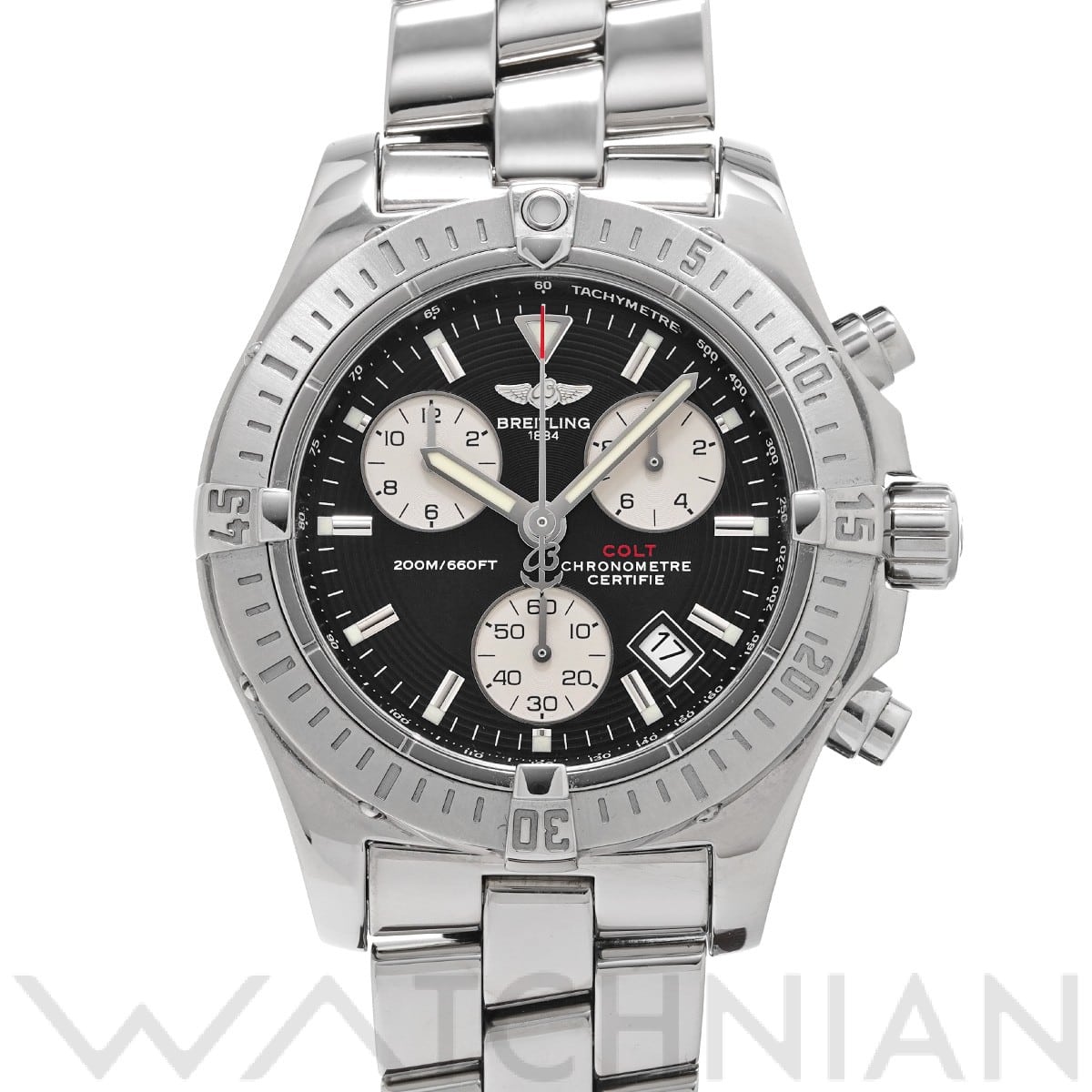 ブライトリング / BREITLING コルト クロノグラフ クォーツ A738B82PRS ブラック/シルバー メンズ 時計 【中古】【wristwatch】