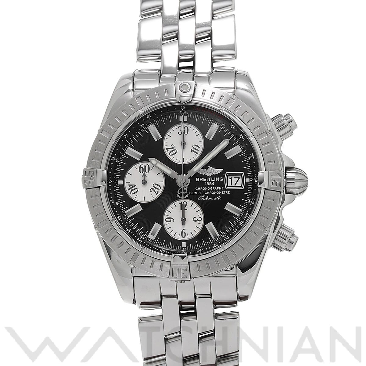 ブライトリング / BREITLING クロノマット エボリューション A156B19PA ブラック/シルバー メンズ 時計 【中古】【wristwatch】
