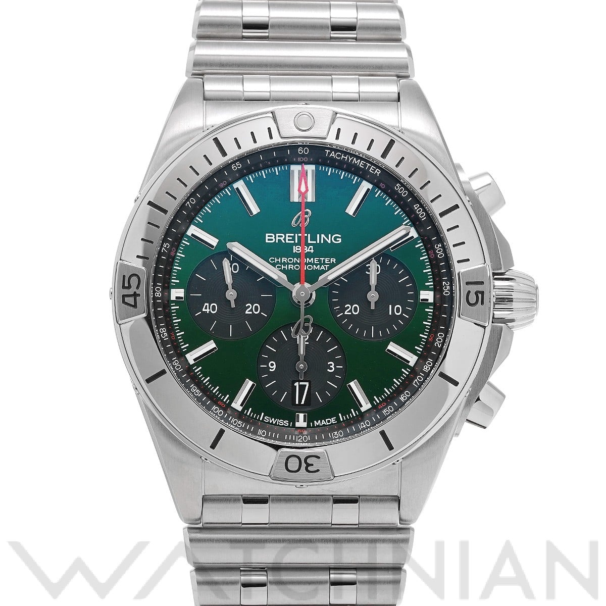 ブライトリング / BREITLING クロノマット B01 42 AB0134101L1A1 グリーン/ブラック メンズ 時計 【中古】【wristwatch】