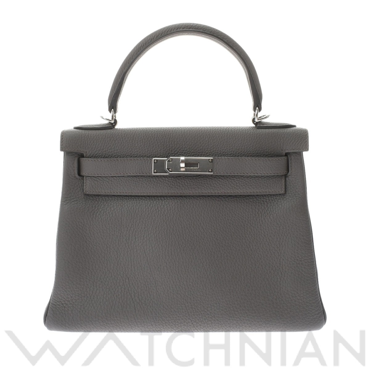 エルメス ケリー 28 内縫い エタン/パラジウム金具 トリヨンクレマンス レディース バッグ 【中古】【bag】