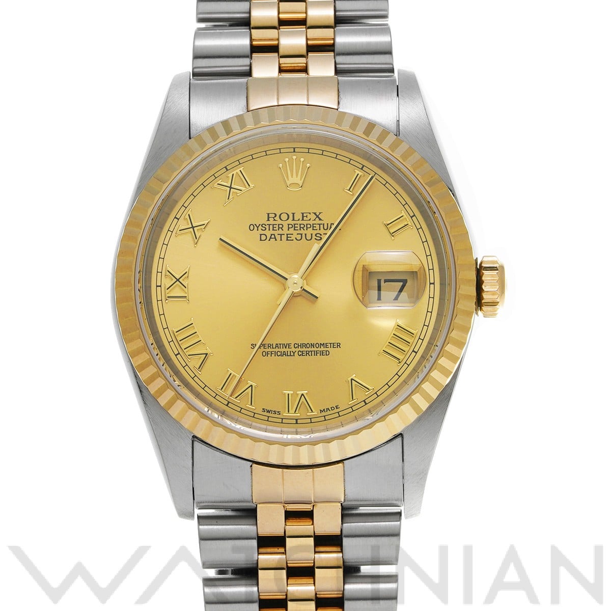 ロレックス デイトジャスト 16233 シャンパン/ダイヤモンド メンズ 時計 【中古】【wristwatch】