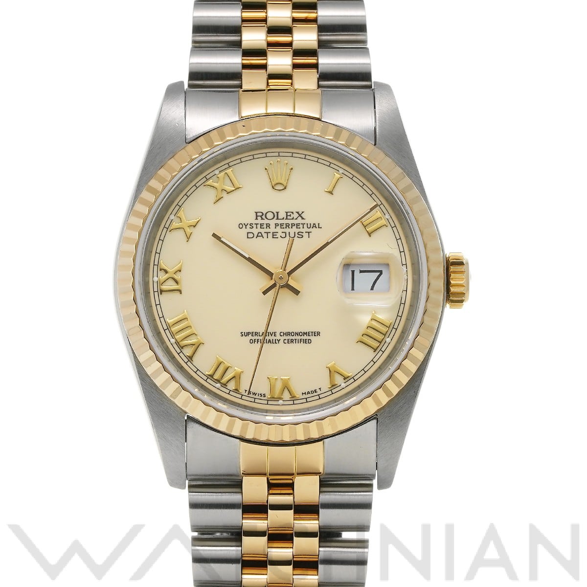 ロレックス デイトジャスト 16233 アイボリー メンズ 時計 【中古】【wristwatch】