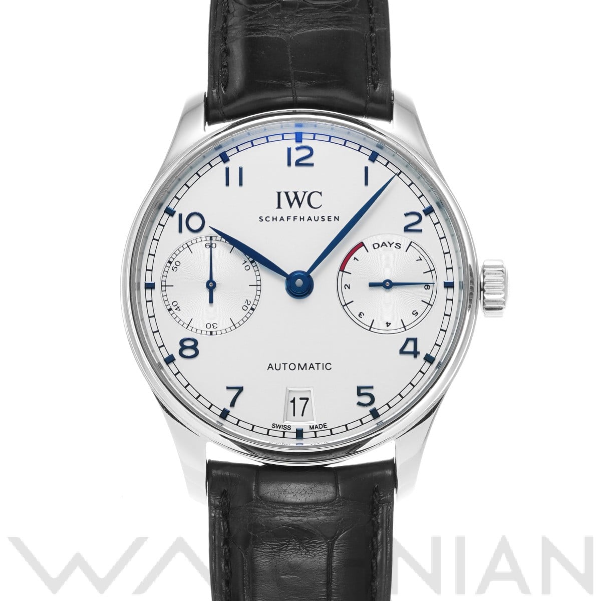 IWC ポルトギーゼ オートマティック 7デイズ IW500705 シルバー メンズ 時計 【中古】【wristwatch】