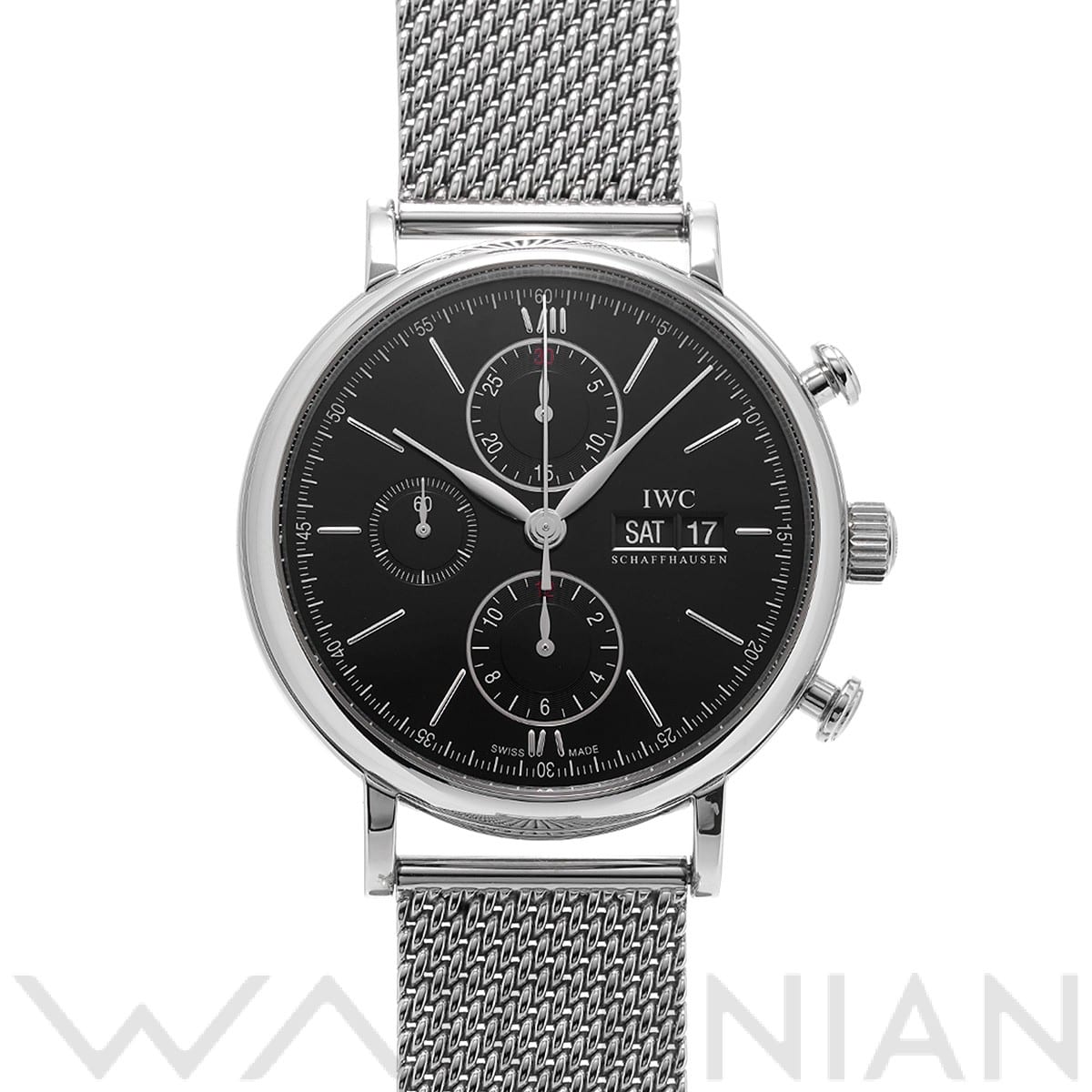 ポートフィノ クロノグラフ IW391006 ブラック インターナショナルウォッチカンパニー IWC メンズ 【中古】