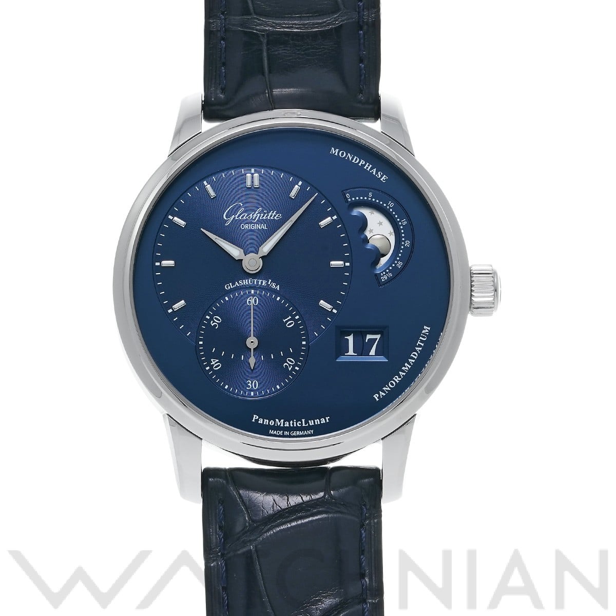 グラスヒュッテ オリジナル / GLASHUTTE ORIGINAL パノマティックルナ 1-90-02-46-32-35 ガルバニックブルー メンズ 時計 【中古】【wristwatch】