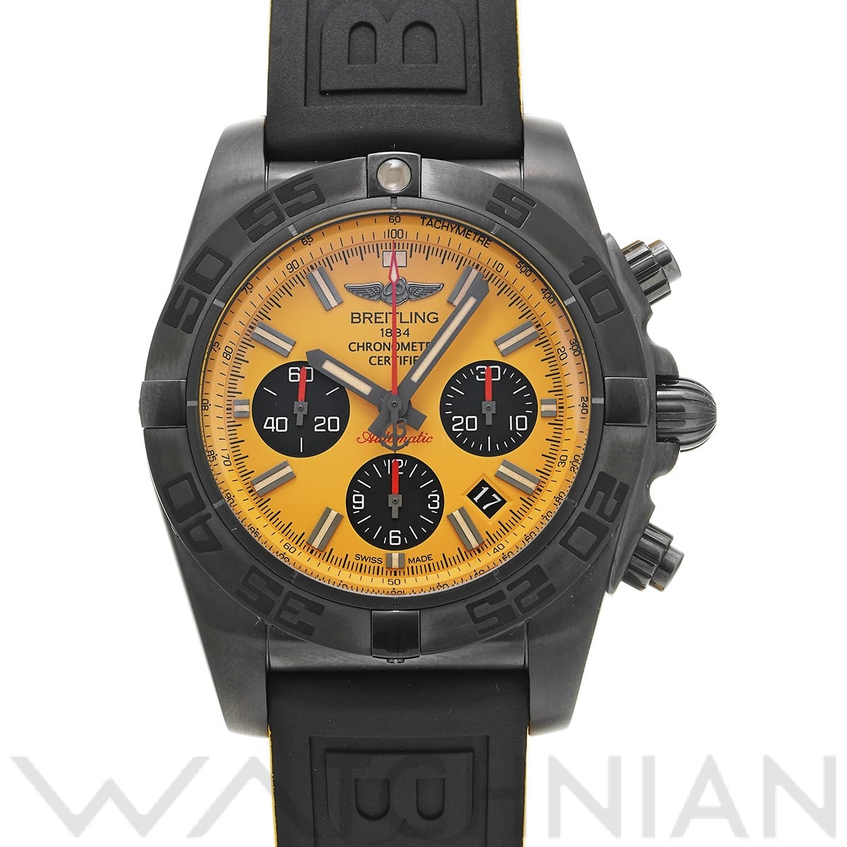 ブライトリング / BREITLING クロノマット 44 ブラックスティール MB0111C3/I531 イエロー/ブラック メンズ 時計 【中古】【wristwatch】