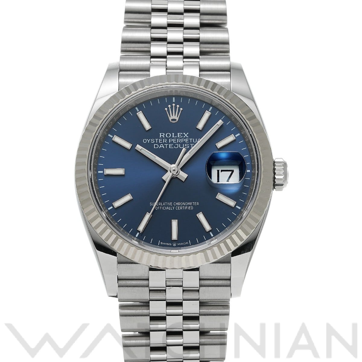 ロレックス デイトジャスト 36 126234 ブライトブルー メンズ 時計 【中古】【wristwatch】