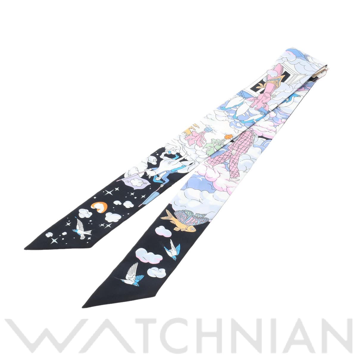 エルメス / HERMES ツイリー SUR MON NUAGE ブルーノワール/モーヴ 063900S シルク100％ レディース 【新品】【other】