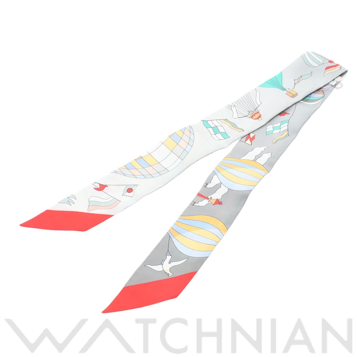 エルメス / HERMES ツイリー LES FOLIES DU CIEL グリペール/グレナディン 061722S シルク100％ レディース 【新品】【other】