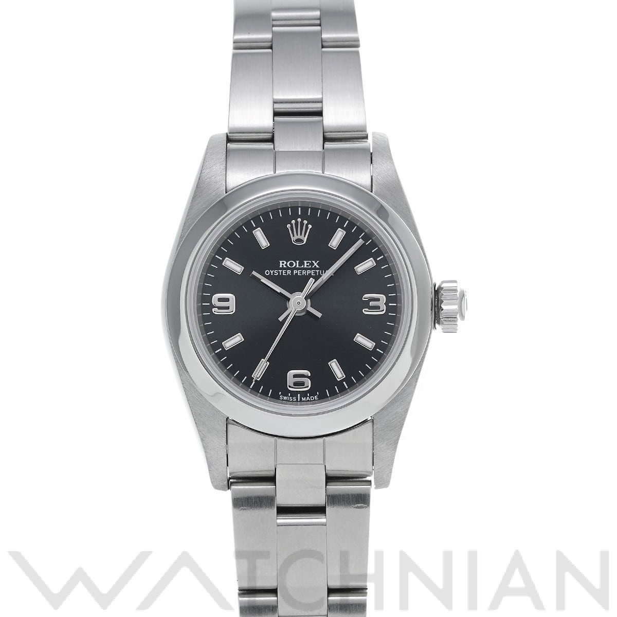 ロレックス / ROLEX オイスターパーペチュアル 76080 ブラック レディース 時計 【中古】【wristwatch】