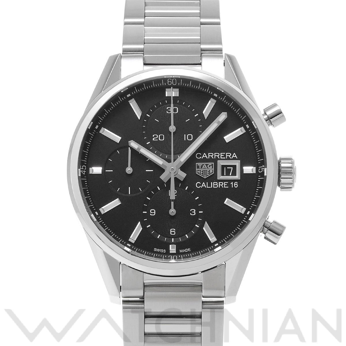 タグ ホイヤー / TAG HEUER カレラ キャリバー16 クロノグラフ CBK2110.BA0715 ブラック メンズ 時計 【中古】【wristwatch】