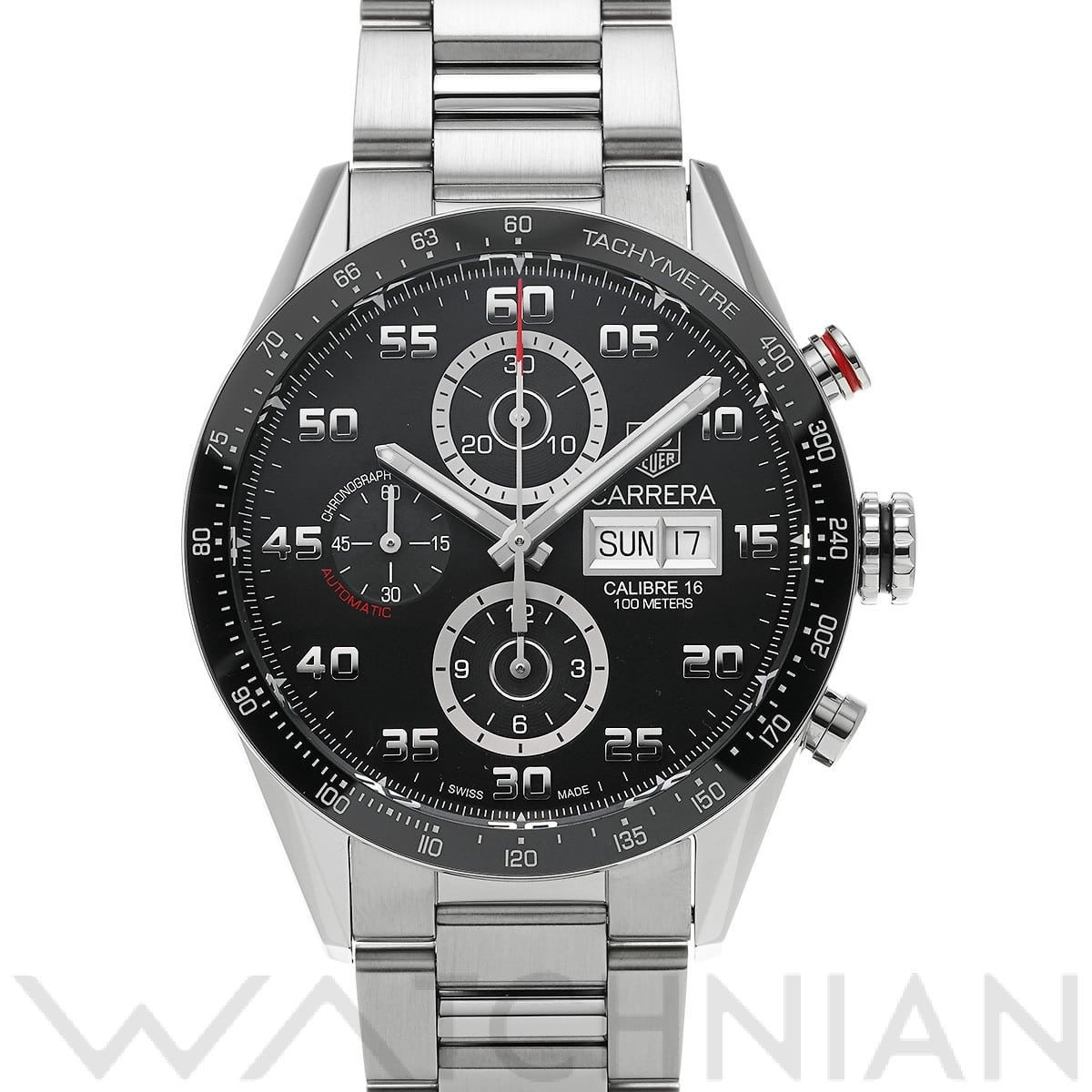 タグ ホイヤー / TAG HEUER カレラ キャリバー16 クロノグラフ デイデイト CV2A1R.BA0799 ブラック メンズ 時計 【中古】【wristwatch】