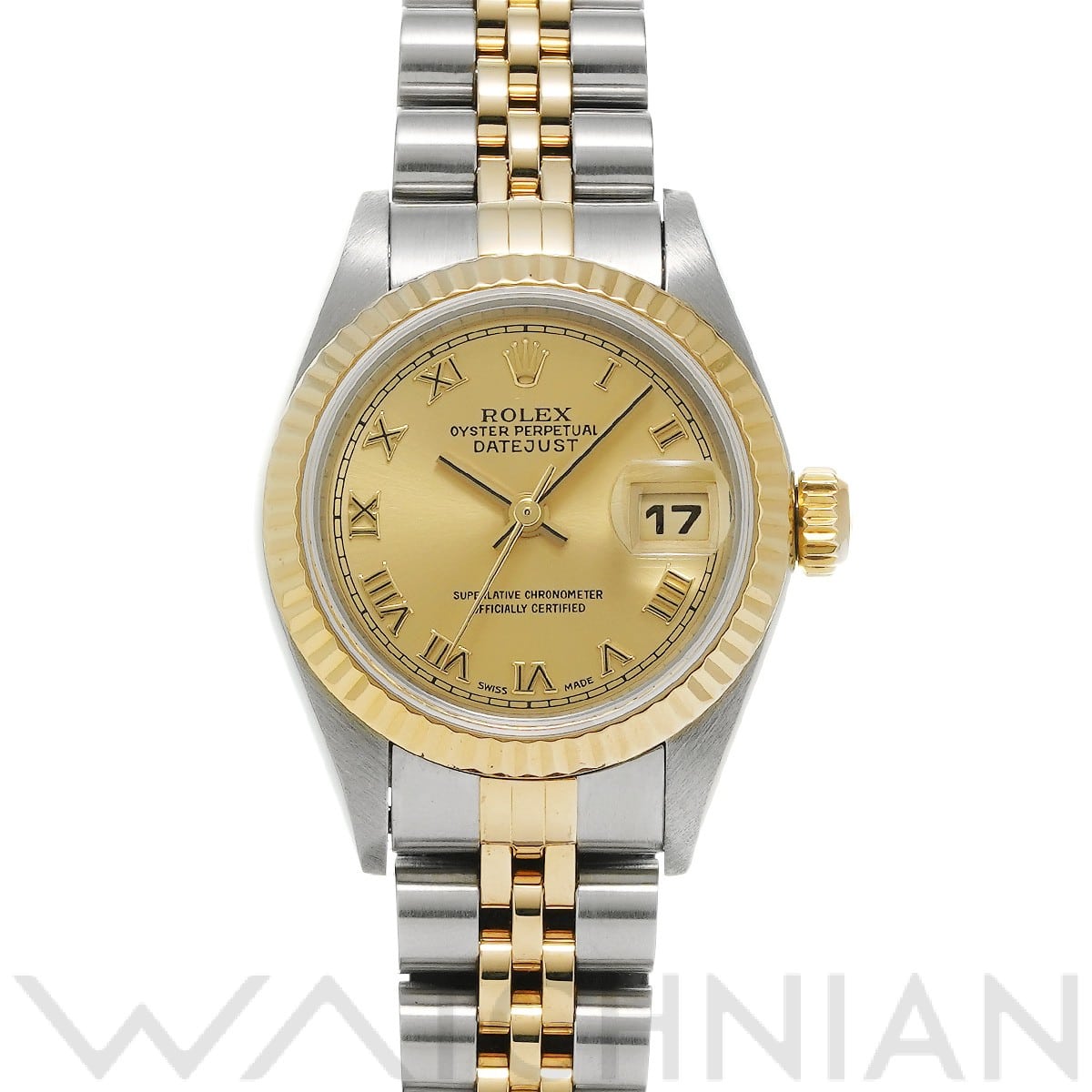 ロレックス デイトジャスト 79173 シャンパン レディース 時計 【中古】【wristwatch】