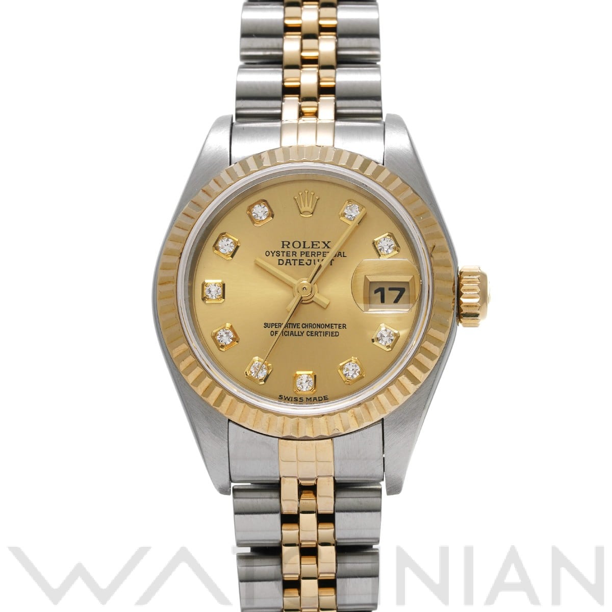 ロレックス デイトジャスト 79173G シャンパン/ダイヤモンド レディース 時計 【中古】【wristwatch】