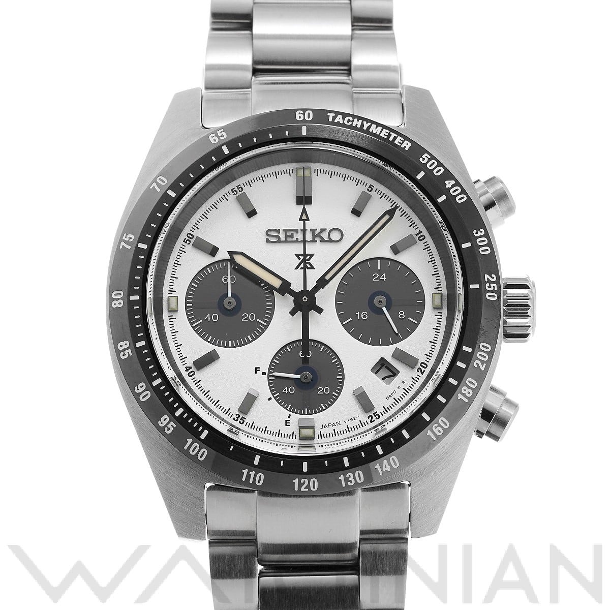 セイコー / SEIKO プロスペックス スピードタイマー ソーラー SBDL085 ホワイト/ブラック メンズ 時計 【中古】【wristwatch】