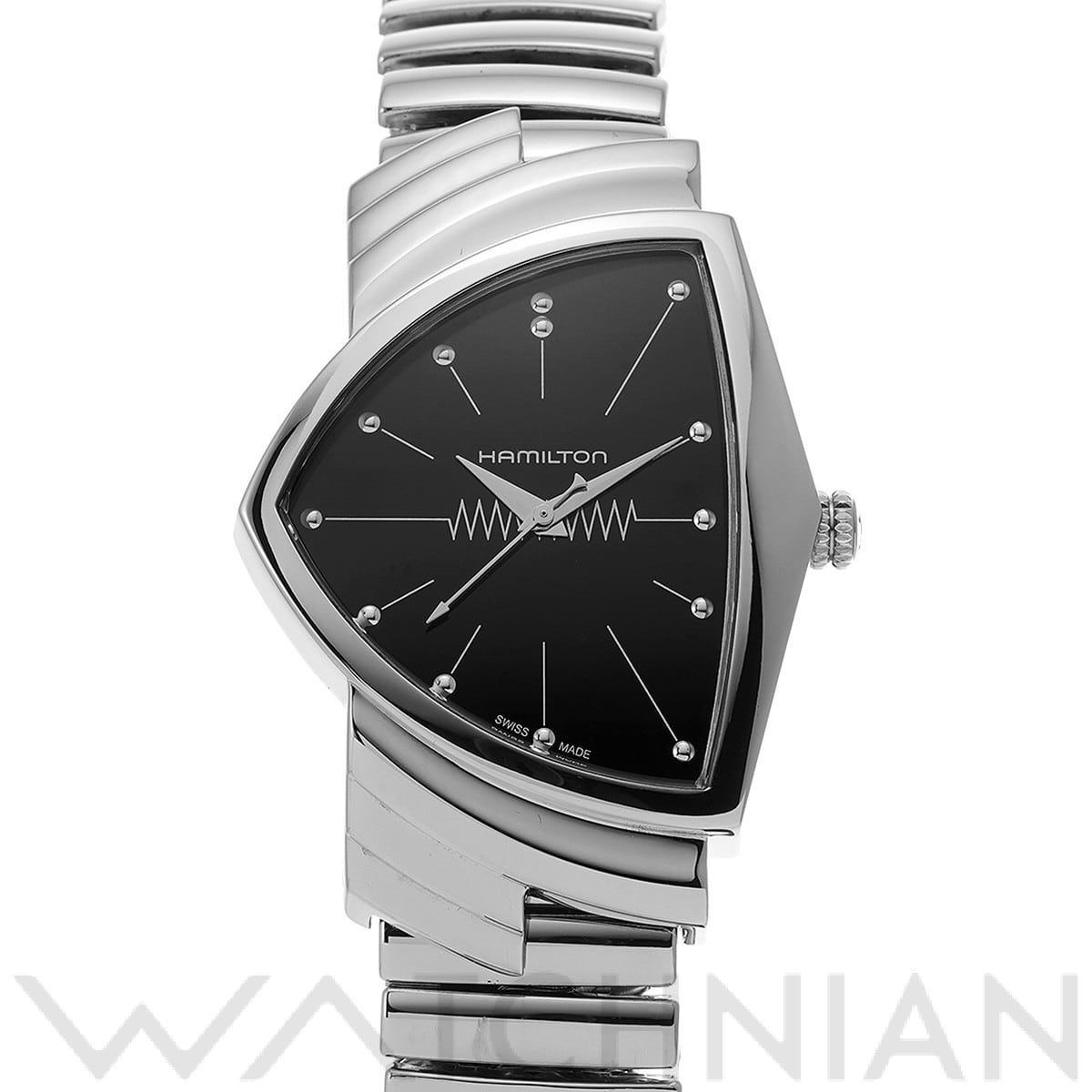 ハミルトン ベンチュラ クォーツ H24411232 ブラック メンズ 時計 【中古】【wristwatch】