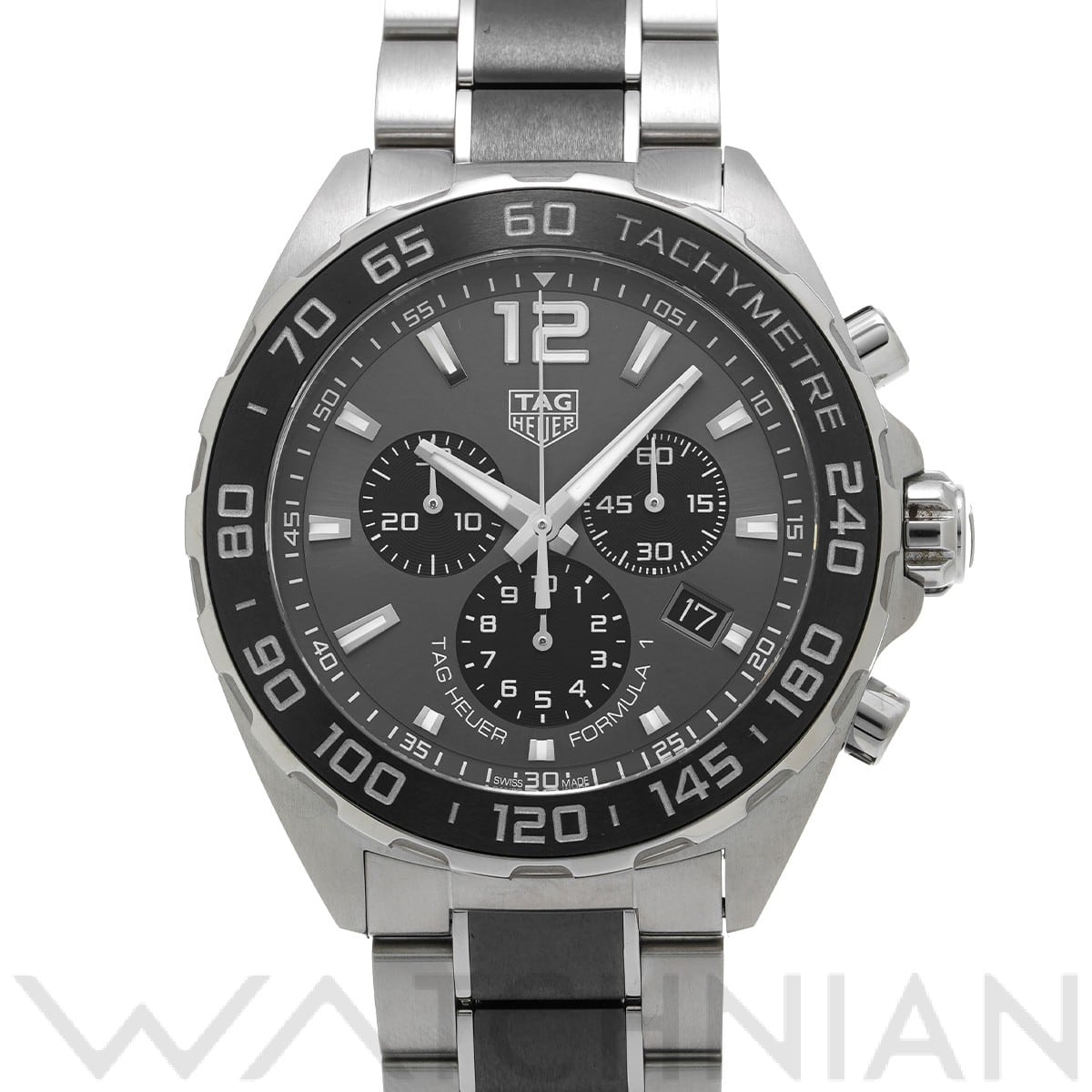 タグ ホイヤー / TAG HEUER フォーミュラ1 クォーツ クロノグラフ CAZ1011.BA0843 グレー/ブラック メンズ 時計 【中古】【wristwatch】