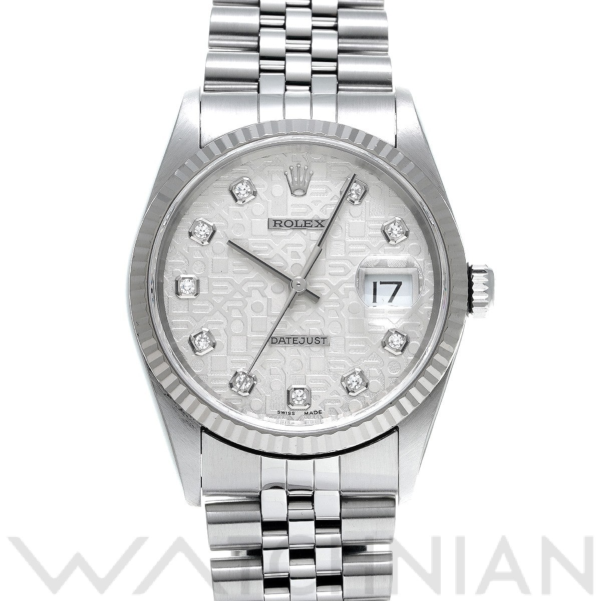 ロレックス デイトジャスト 16234G シルバーコンピュータ/ダイヤモンド メンズ 時計 【中古】【wristwatch】