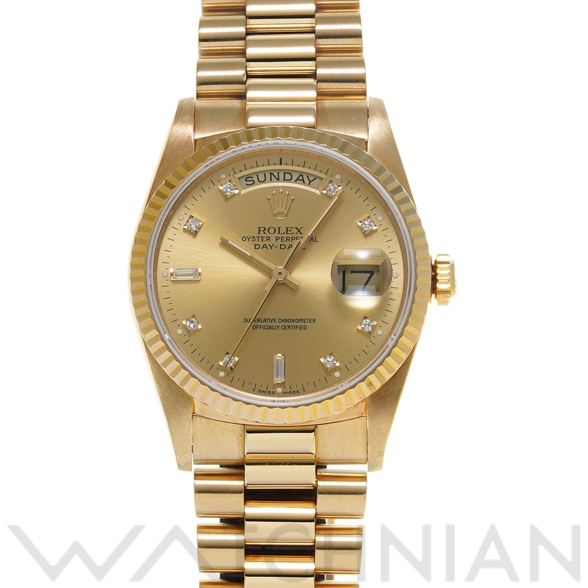 ロレックス デイデイト 18238A シャンパン/ダイヤモンド メンズ 時計 【中古】【wristwatch】