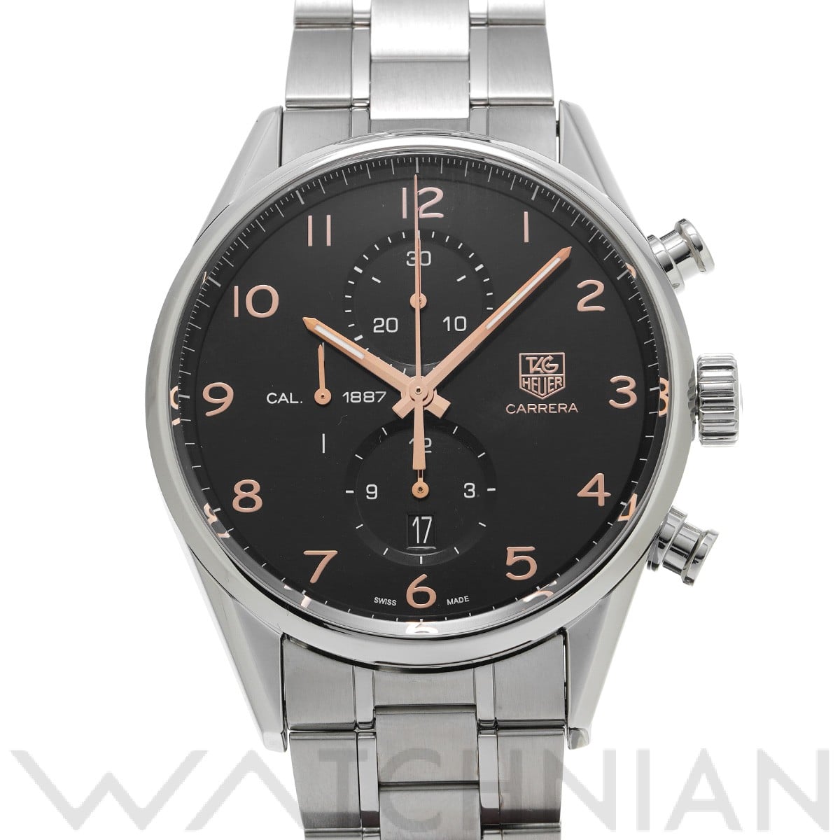 タグ ホイヤー / TAG HEUER カレラ キャリバー1887 クロノグラフ CAR2014.BA0796 ブラック メンズ 時計 【中古】【wristwatch】