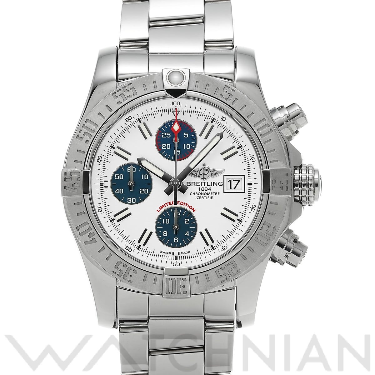 ブライトリング / BREITLING アベンジャー II A133813K/A760 ホワイト/ブルー メンズ 時計 【中古】【wristwatch】