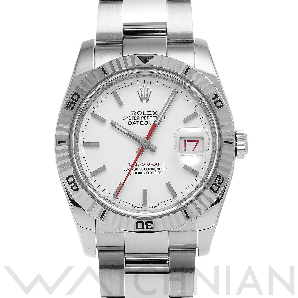 ロレックス デイトジャスト ターノグラフ 116264 ホワイト メンズ 時計 【中古】【wristwatch】