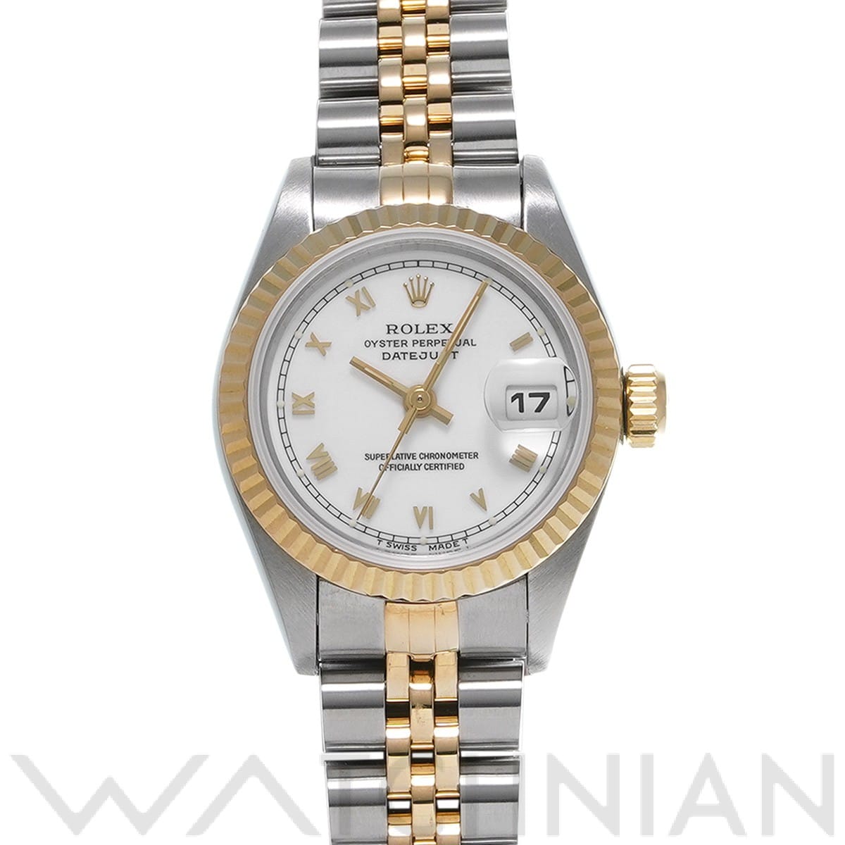 ロレックス デイトジャスト 69173 ホワイト レディース 時計 【中古】【wristwatch】