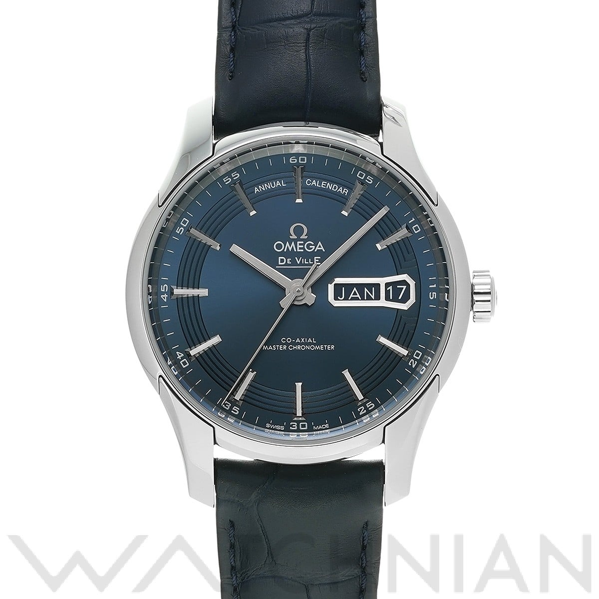 オメガ デ・ヴィル アワービジョン コーアクシャル マスタークロノメーター アニュアルカレンダー 433.33.41.22.03.001 ブルー メンズ 時計 【中古】【wristwatch】