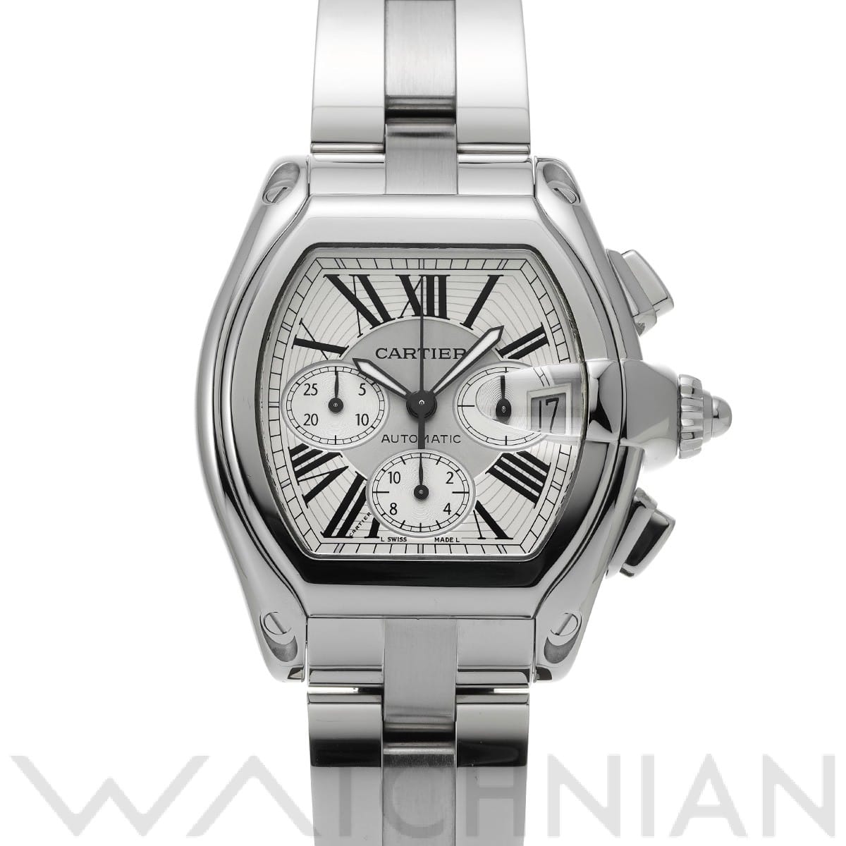 カルティエ / CARTIER ロードスター クロノグラフ XL W62019X6 シルバー メンズ 時計 【中古】【wristwatch】