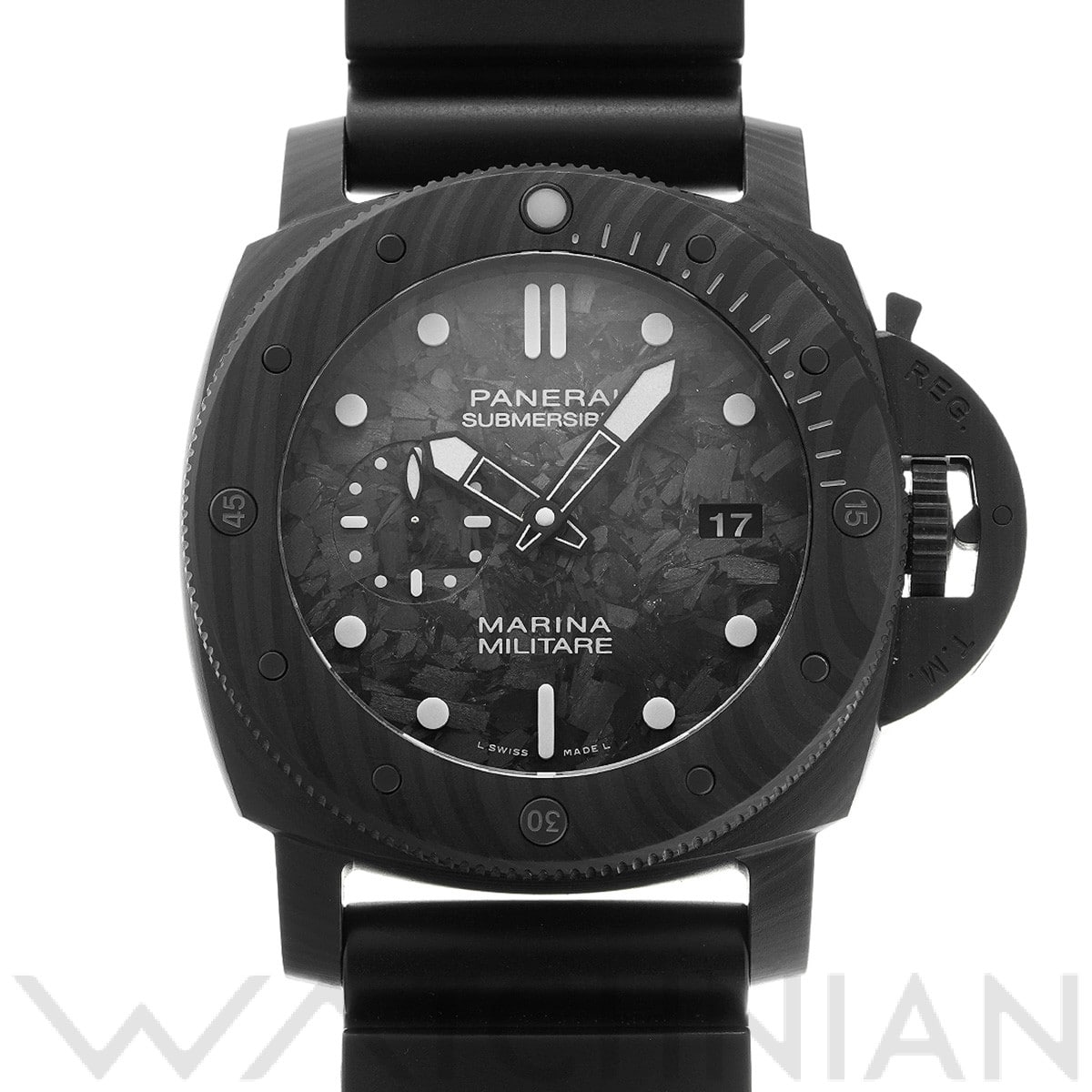 サブマーシブル マリーナ ミリターレ カーボテック PAM00979 V番(2019年製造) ブラック パネライ PANERAI メンズ 【中古】
