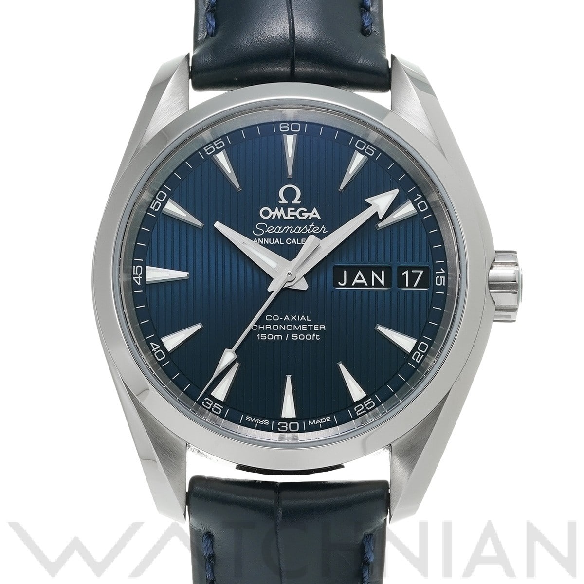 オメガ シーマスター アクアテラ コーアクシャル アニュアルカレンダー 231.13.39.22.03.001 ブルー メンズ 時計 【中古】【wristwatch】