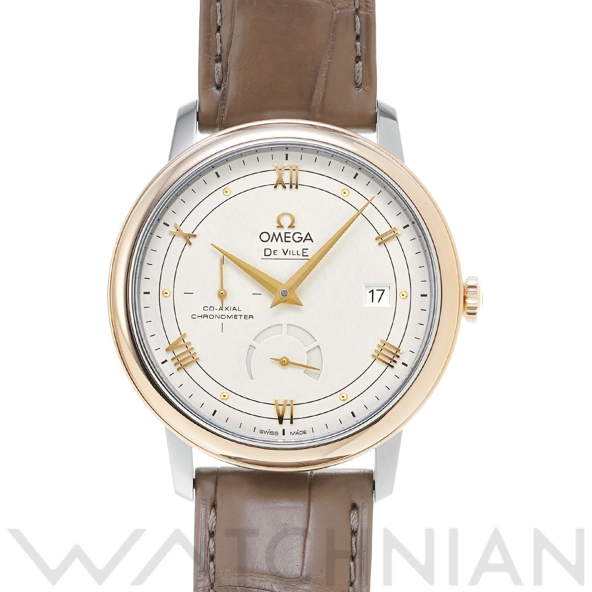 オメガ / OMEGA デ・ヴィル プレステージ コーアクシャル パワーリザーブ 424.23.40.21.02.001 シルバー メンズ 時計 【中古】【wristwatch】