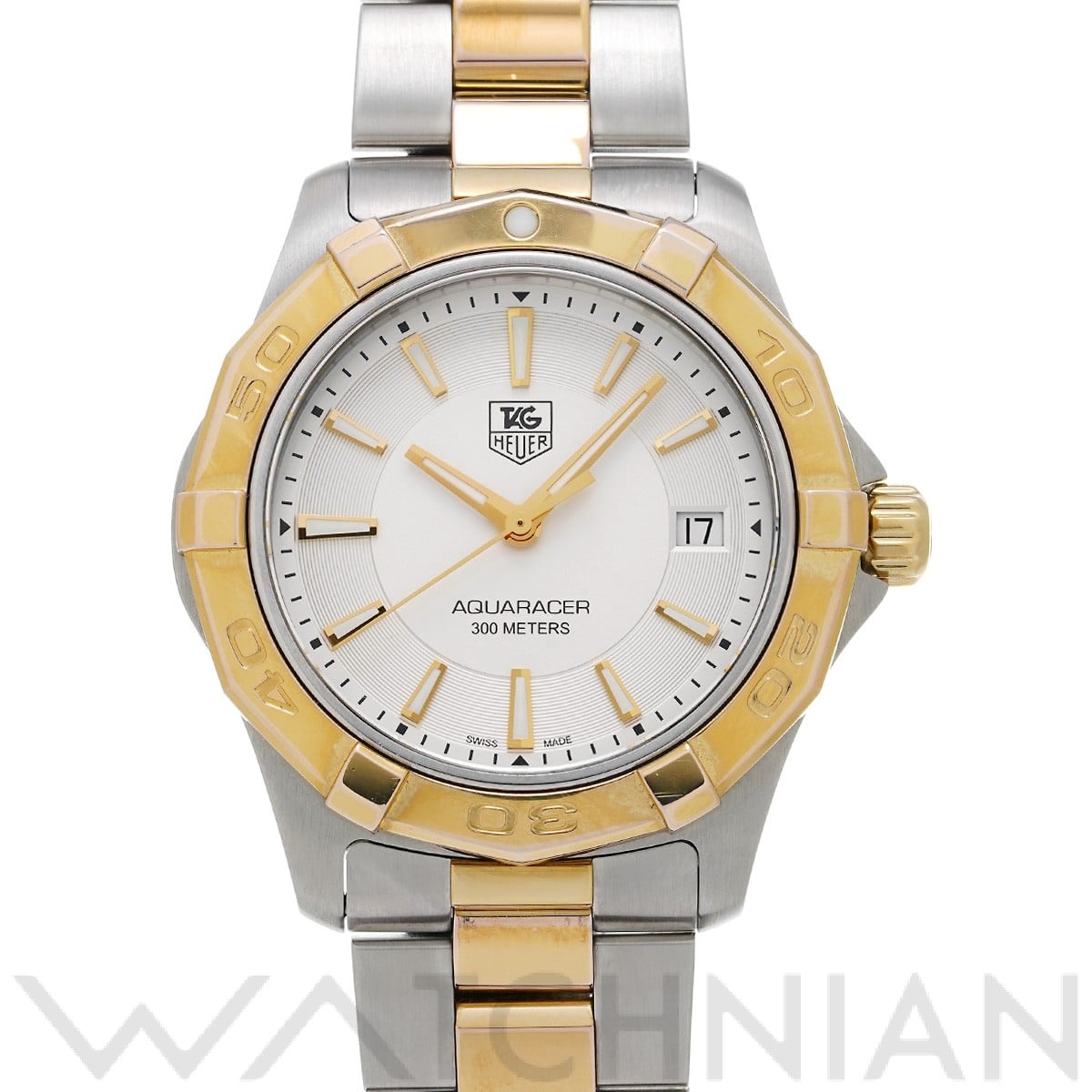 タグ ホイヤー / TAG HEUER アクアレーサー クォーツ WAP1120.BB0832 ホワイト メンズ 時計 【中古】【wristwatch】