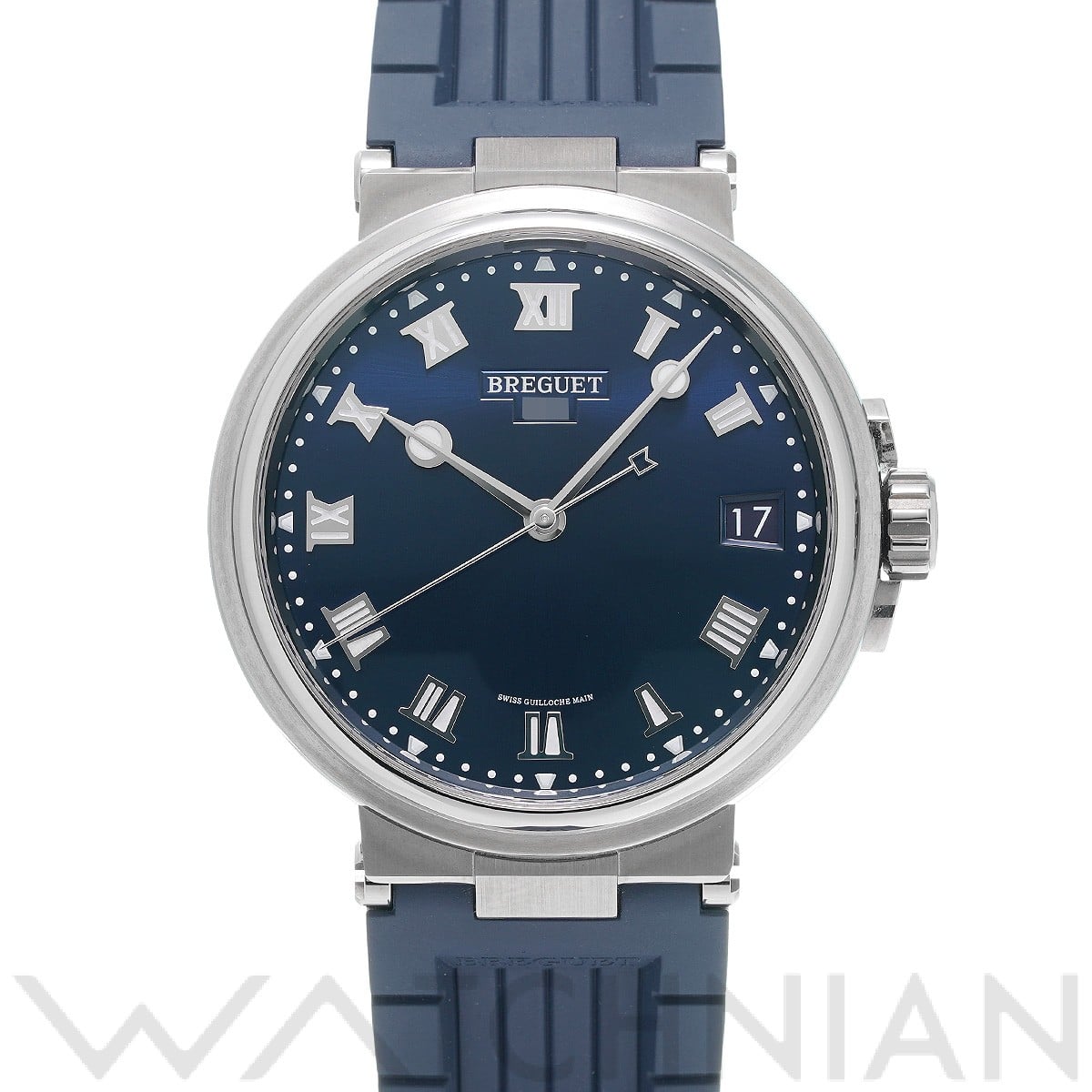 マリーン 5517TI/Y1/9ZU ブルー ブレゲ Breguet メンズ 【中古】