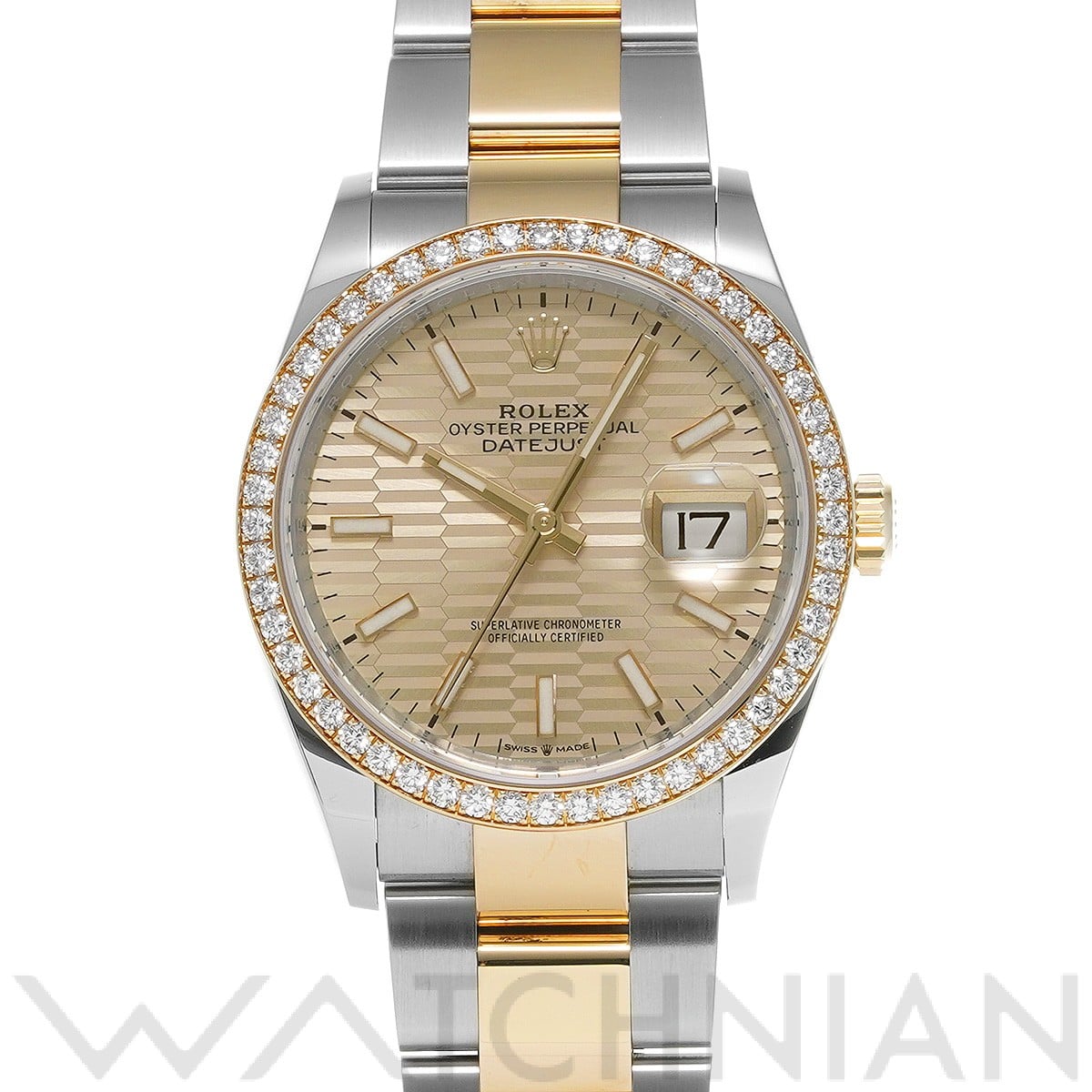 ロレックス デイトジャスト 36 126283RBR ゴールデン フルーテッドモチーフ メンズ 時計 【中古】【wristwatch】