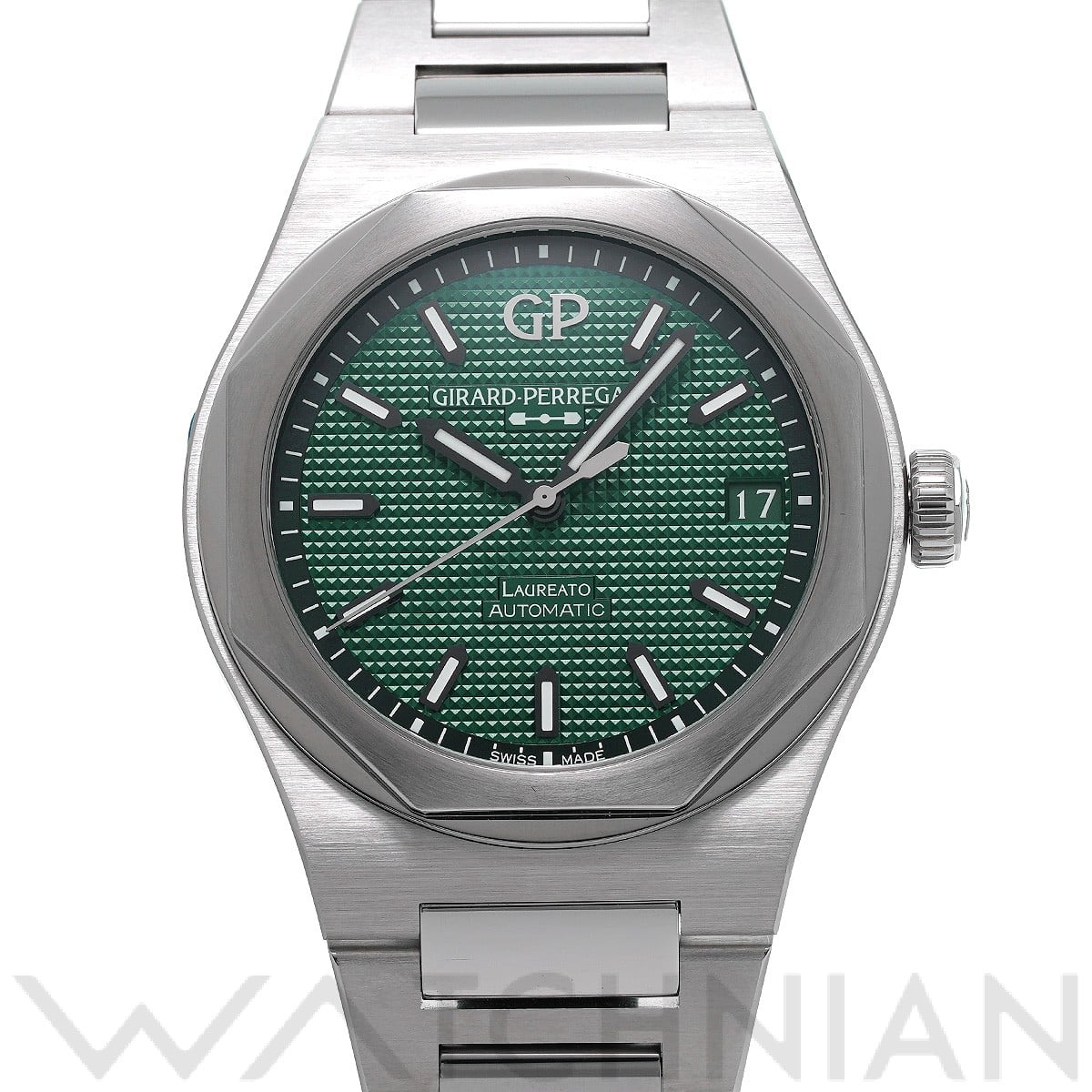 ジラール ペルゴ / GIRARD-PERREGAUX ロレアート 42mm 81010-11-3153-1CM グリーン メンズ 時計 【中古】【wristwatch】