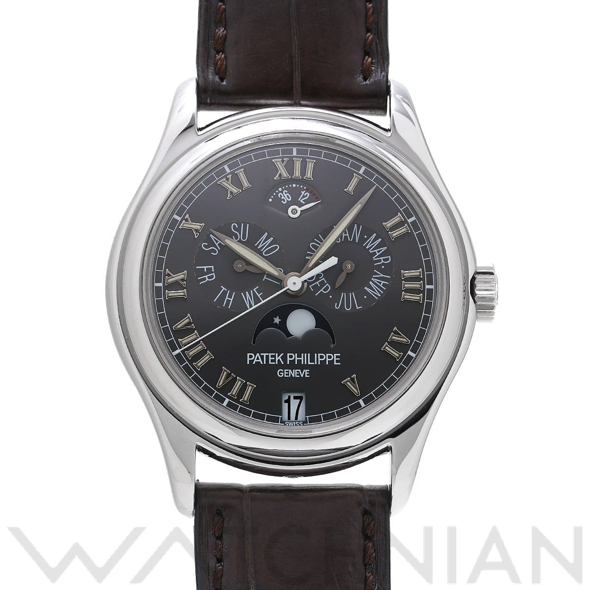 パテック フィリップ / PATEK PHILIPPE コンプリケーション アニュアルカレンダー ムーンフェイズ 5056P-001 グレー メンズ 時計 【中古】【wristwatch】