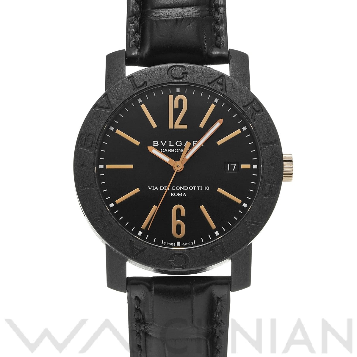 ブルガリ / BVLGARI ブルガリブルガリ カーボンゴールド BBP40BCGLD/N ブラック メンズ 時計 【中古】【wristwatch】