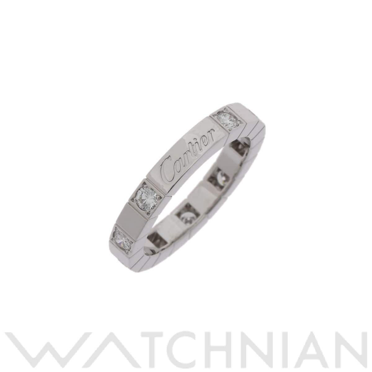 カルティエ ラニエール リング ハーフダイヤ #49 シルバー K18ホワイトゴールド WG レディース ジュエリー 【中古】【jewelry】