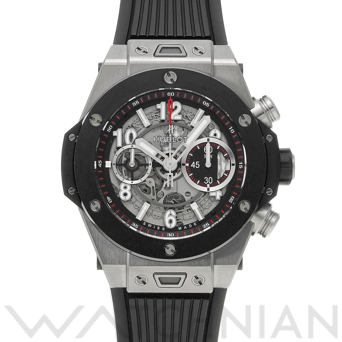 ウブロ / HUBLOT ビッグバン ウニコ チタニウム セラミック 411.NM.1170.RX マットブラックスケルトン メンズ 時計 【中古】【wristwatch】