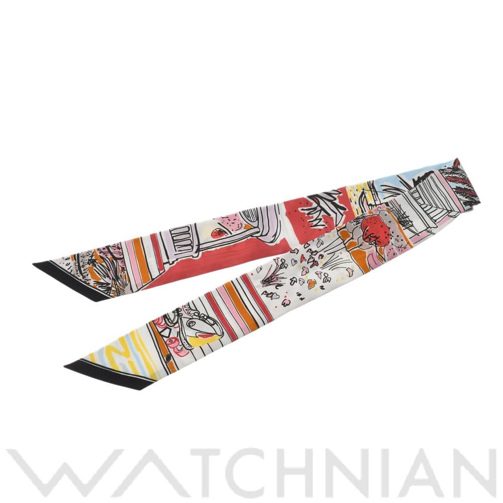 エルメス / HERMES ツイリー RAYURES D`ETE コライユ/ノワール/シエル 063850S シルク100％ レディース 【新品】【other】