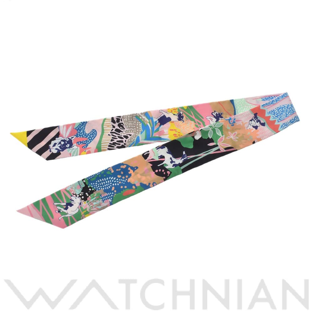 エルメス ツイリー EN LIBERTE ローズ/ベール/ブルー 063911S シルク100％ レディース 【新品】【other】