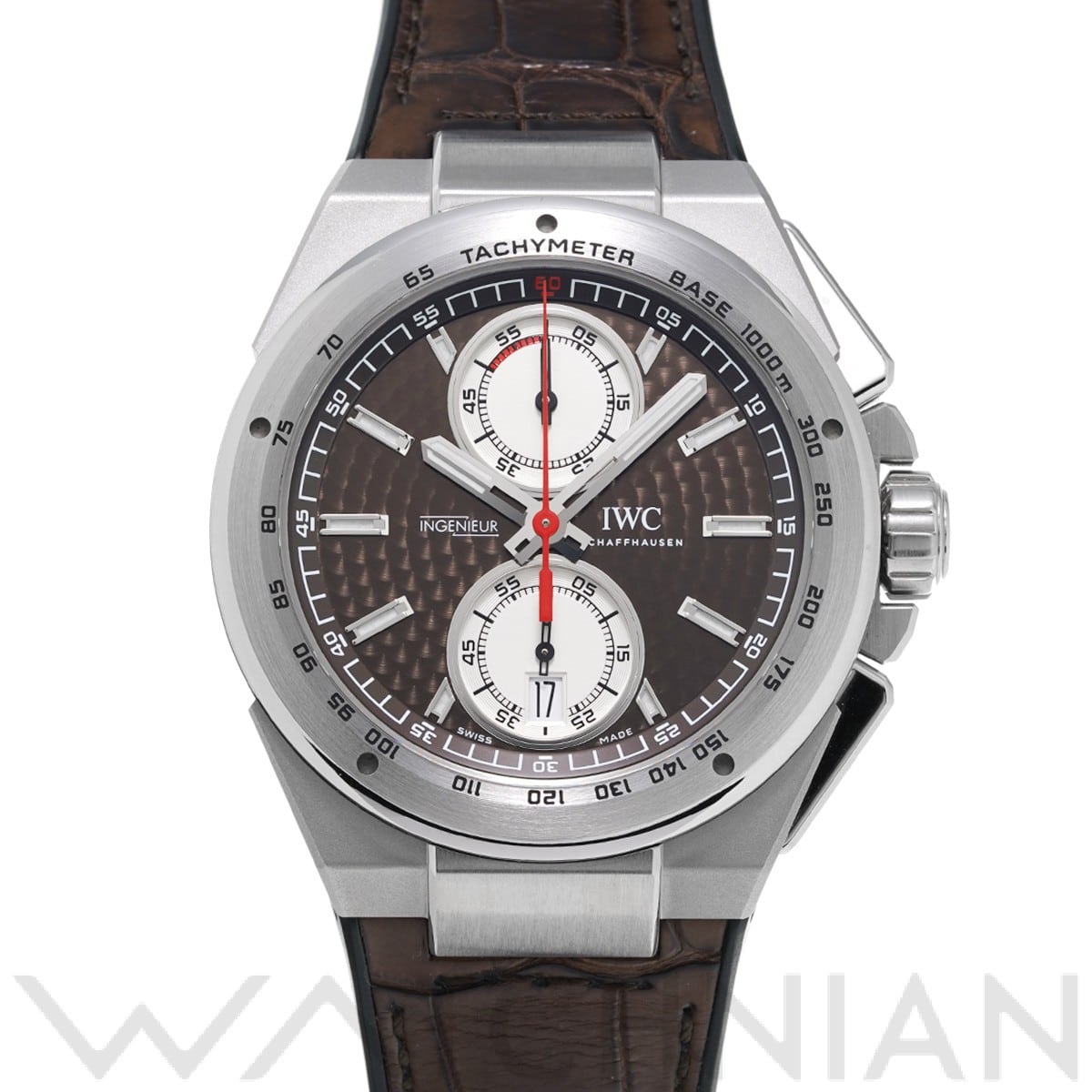 IWC インヂュニア クロノグラフ シルバーアロー IW378511 ブラウン/シルバー メンズ 時計 【中古】【wristwatch】