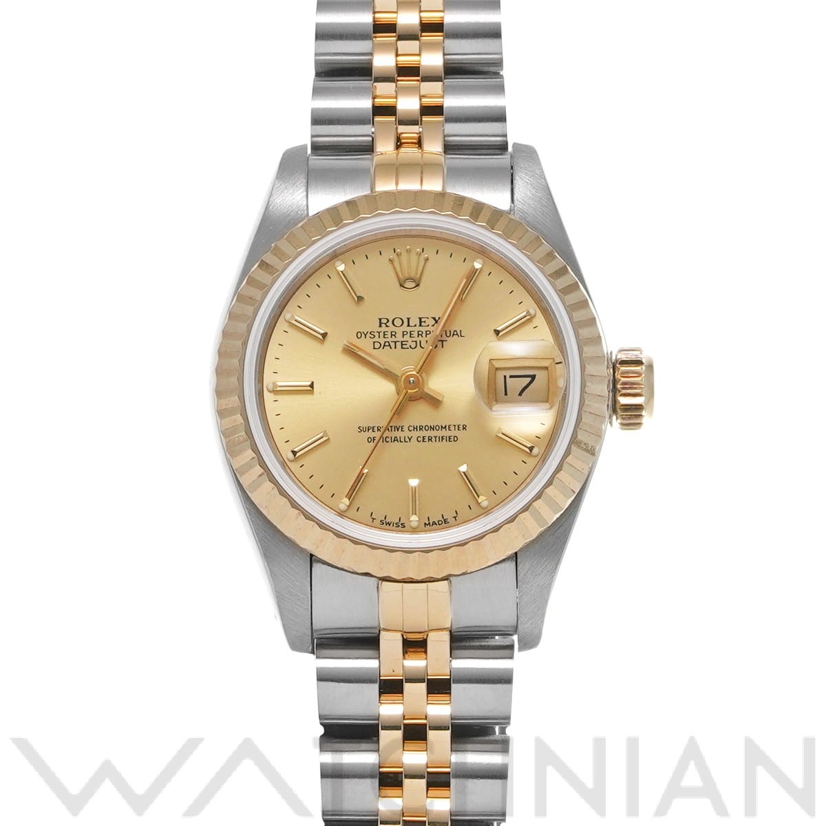 ロレックス デイトジャスト 69173 シャンパン レディース 時計 【中古】【wristwatch】