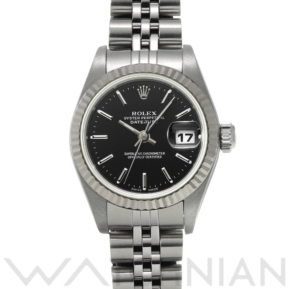 ロレックス デイトジャスト 79174 ブラック レディース 時計 【中古】【wristwatch】