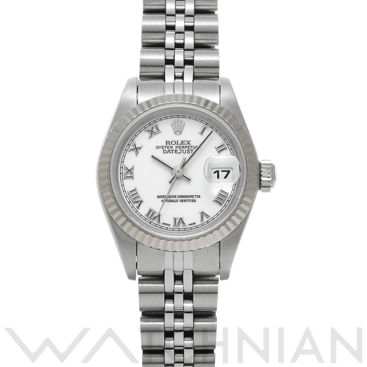 ロレックス デイトジャスト 69174 ホワイト レディース 時計 【中古】【wristwatch】