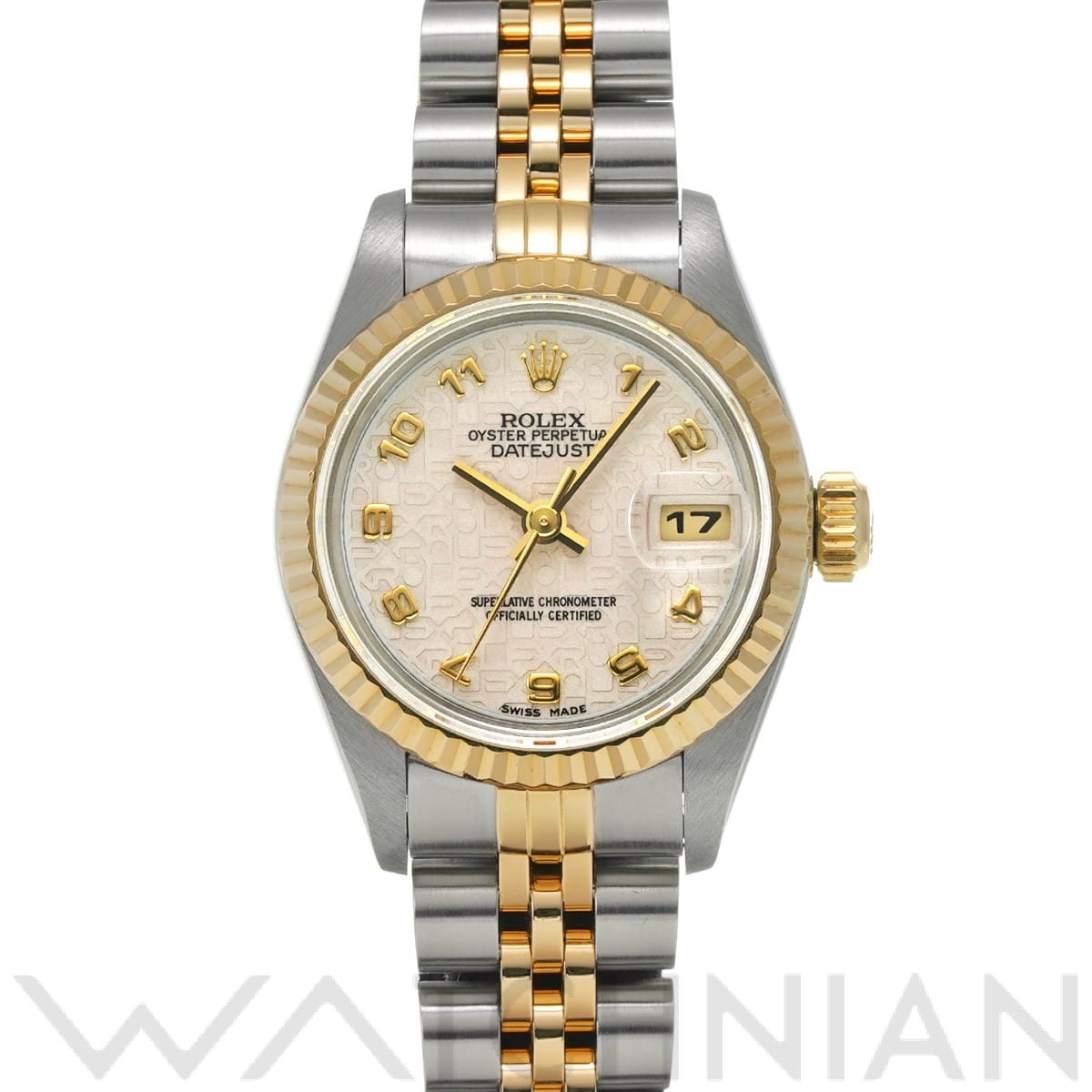 ロレックス デイトジャスト 69173 アイボリーコンピュータ レディース 時計 【中古】【wristwatch】