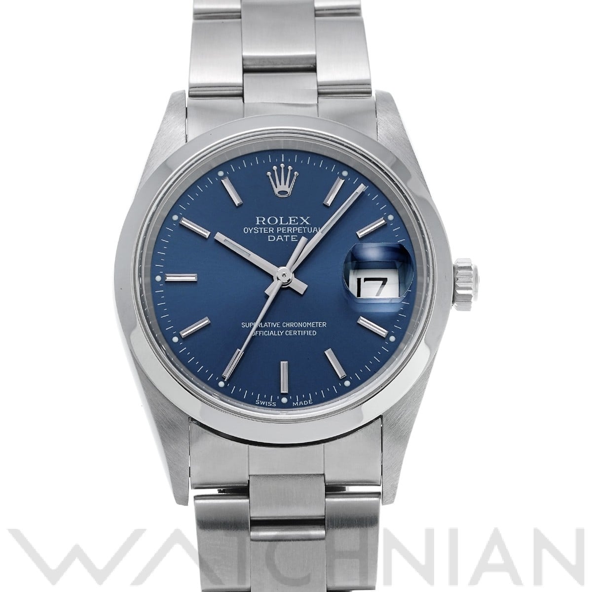 ロレックス オイスターパーペチュアル デイト 15200 ブルー メンズ 時計 【中古】【wristwatch】