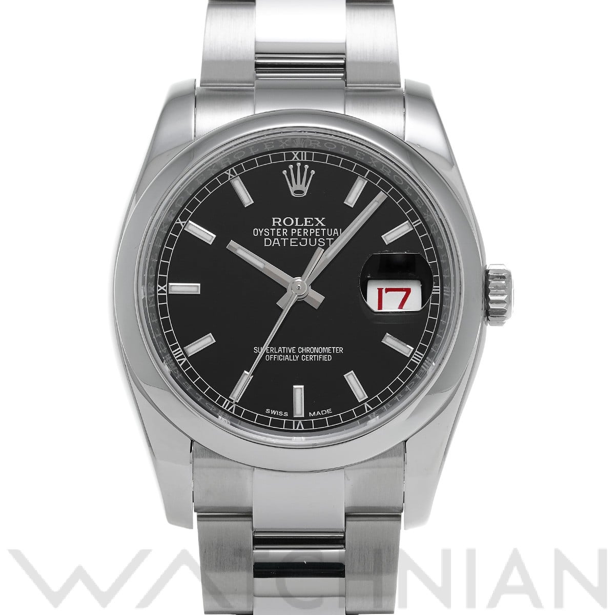 ロレックス デイトジャスト 36 116200 ブラック メンズ 時計 【中古】【wristwatch】